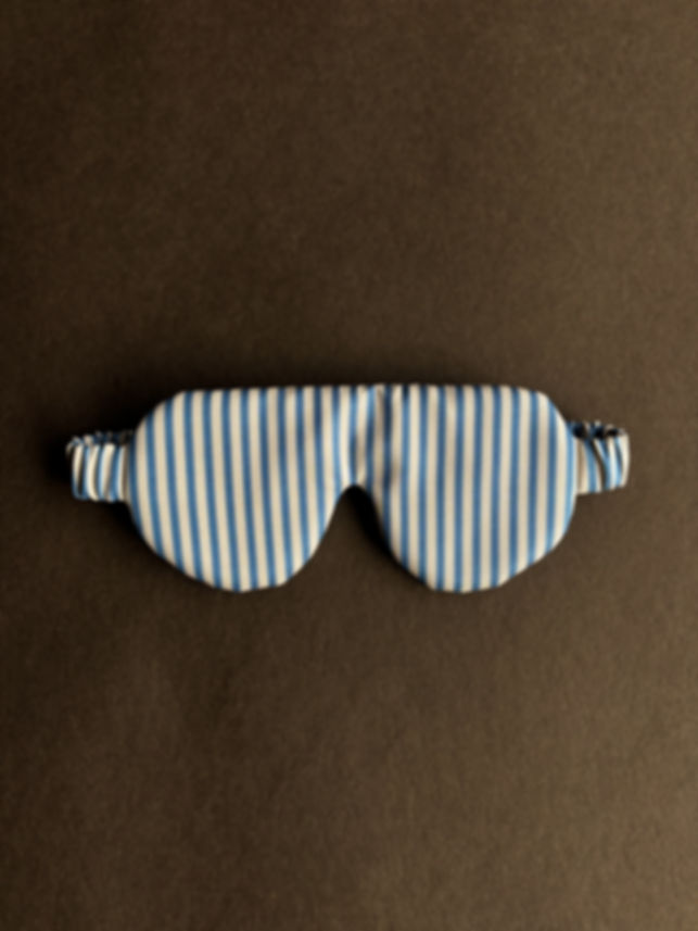 Sleep Mask - Ocean Blue Stripe